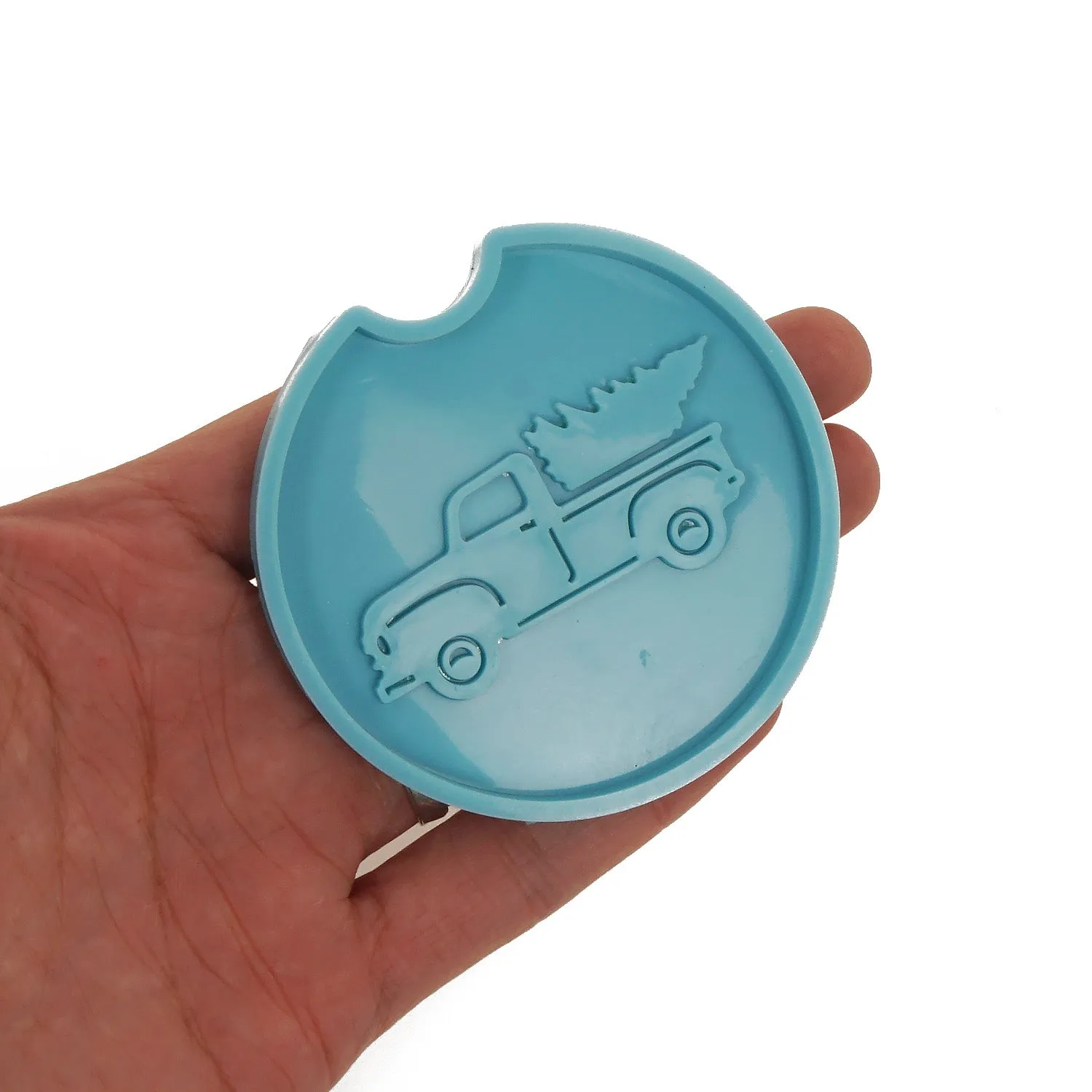 1 piece Blue Silicone Car Cup Coaster Mold Truck Pattern Coaster Molds DIY Hand Craft Gift 10364157