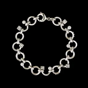 18K White Gold Estate Diamond Bracelet