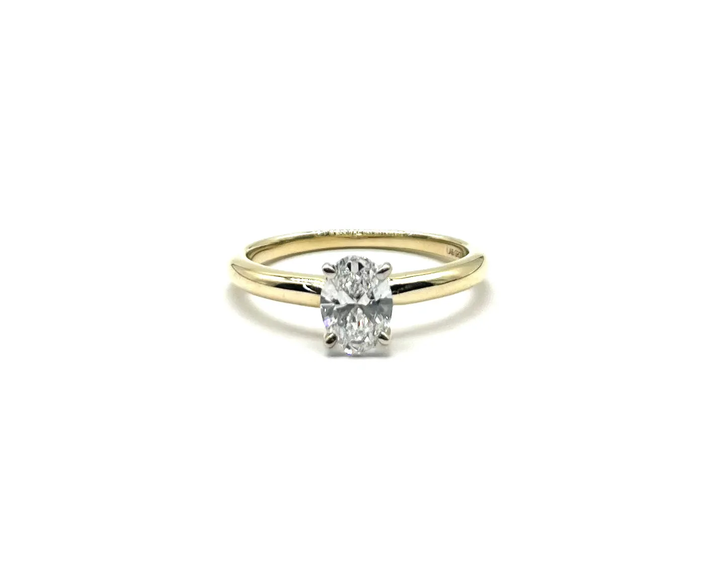 3/4 Carat Lab Grown Oval Diamond Engagement Ring