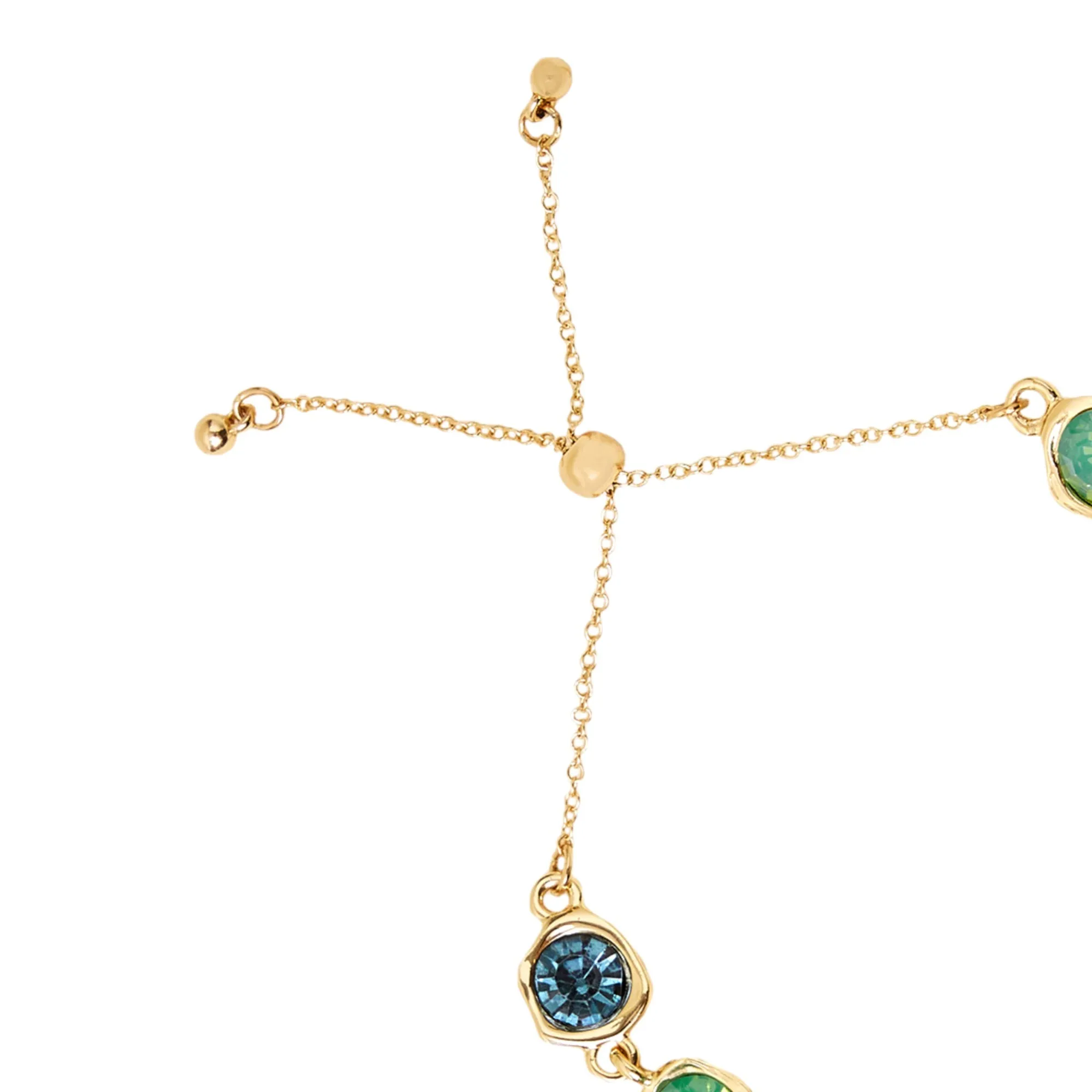 Accessorize London Women's Green Molten Gem Bracelet