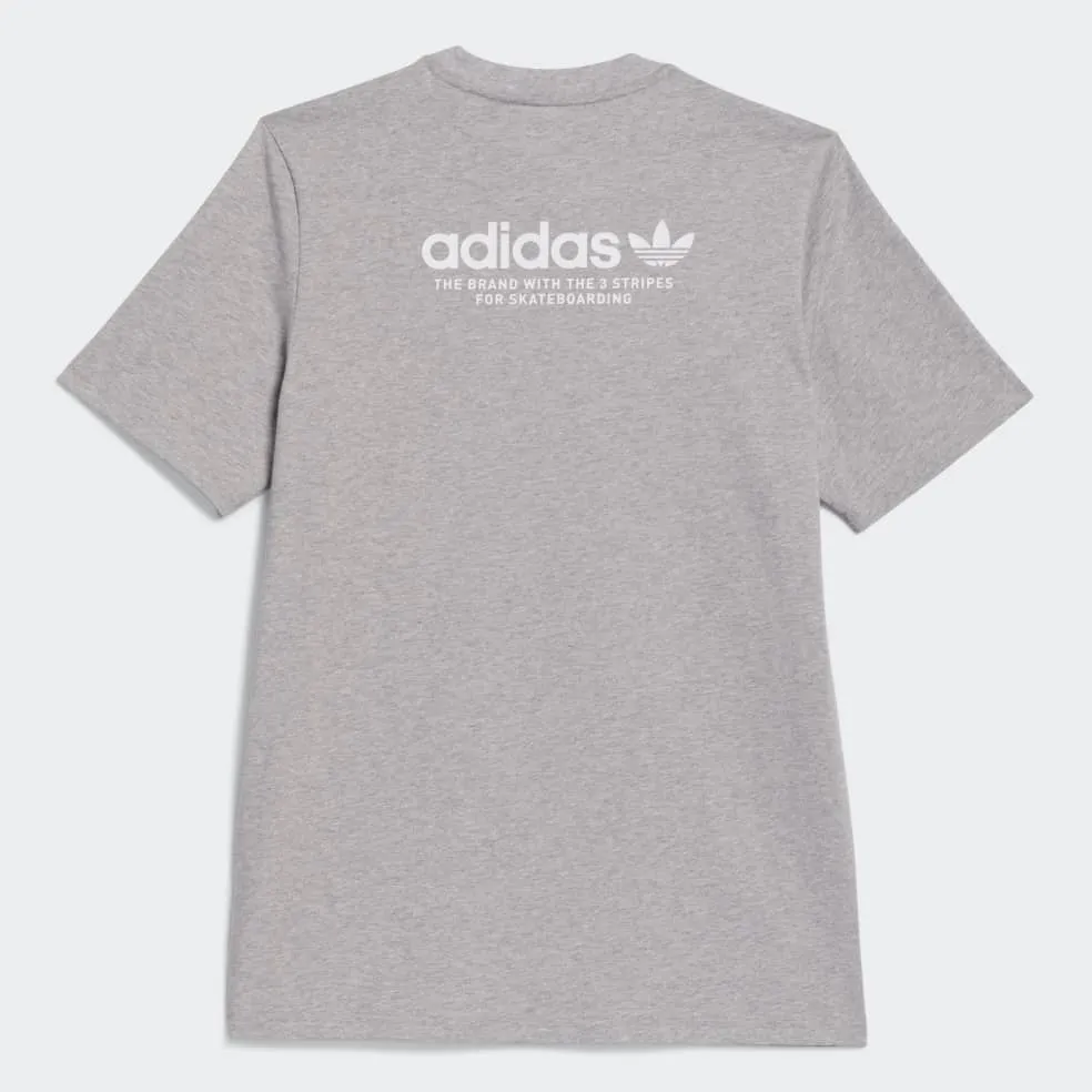 Adidas 4.0 Logo Tee Medium Grey Heather / White