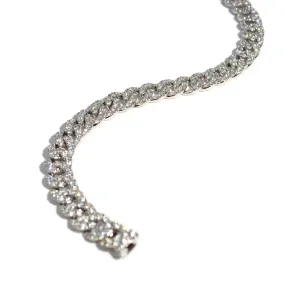 AFJ Diamond Collection - Diamond Gourmette Link Bracelet, 18k White Gold