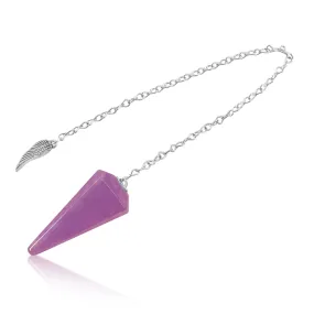 Amethyst Quartz Pendulum Pendant Healing Point to Help Cope with Stress