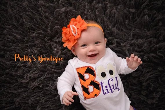 Baby Girl Halloween bodysuit/Shirt -- Bootiful Halloween Outfit -- Baby shower gift -- Halloween girls outfit -- Ghost -- Halloween t shirt