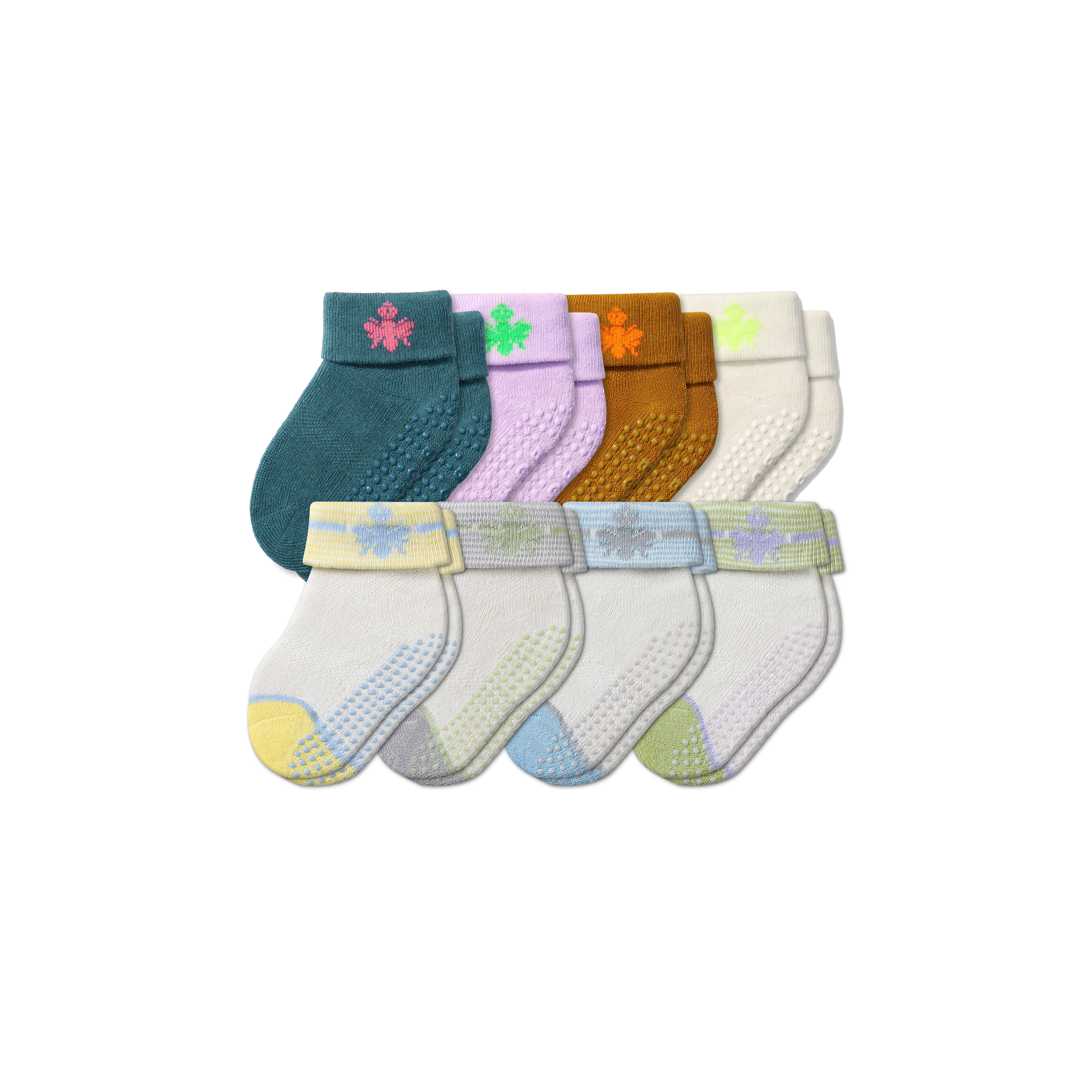 Baby Gripper Socks 8-Pack (6-12 Months)