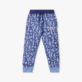 Boy's Regular Fit Printed Mid Rise Trackpants