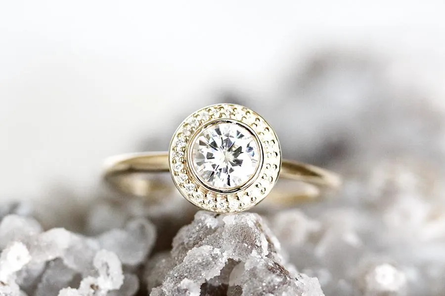 Brie Halo Lab Diamond Ring