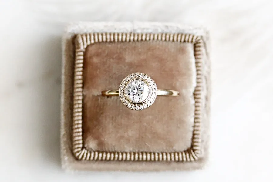 Brie Halo Lab Diamond Ring