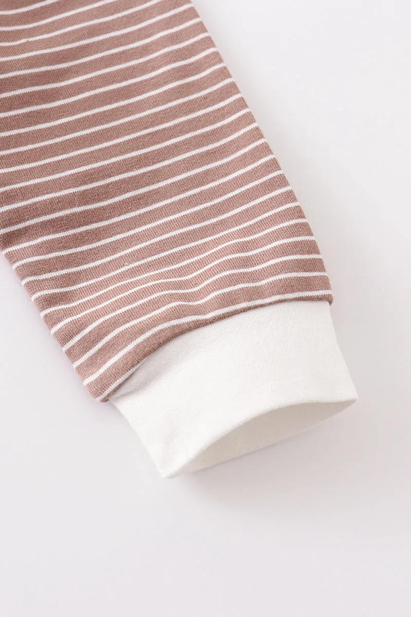 Brown stripe baby 3pc set