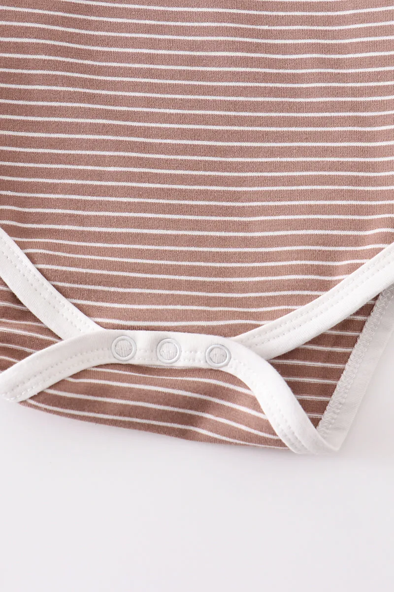 Brown stripe baby 3pc set