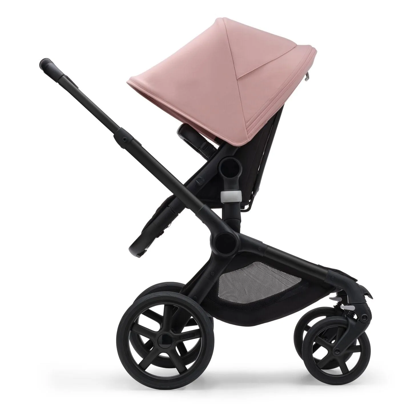 Bugaboo Fox 5, Nuna Turtle and Base Travel System - Black/Midnight Black/Morning Pink