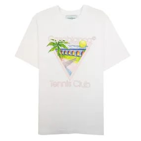 CASABLANCA Tennis Club Icon Screen Printed T-shirt White