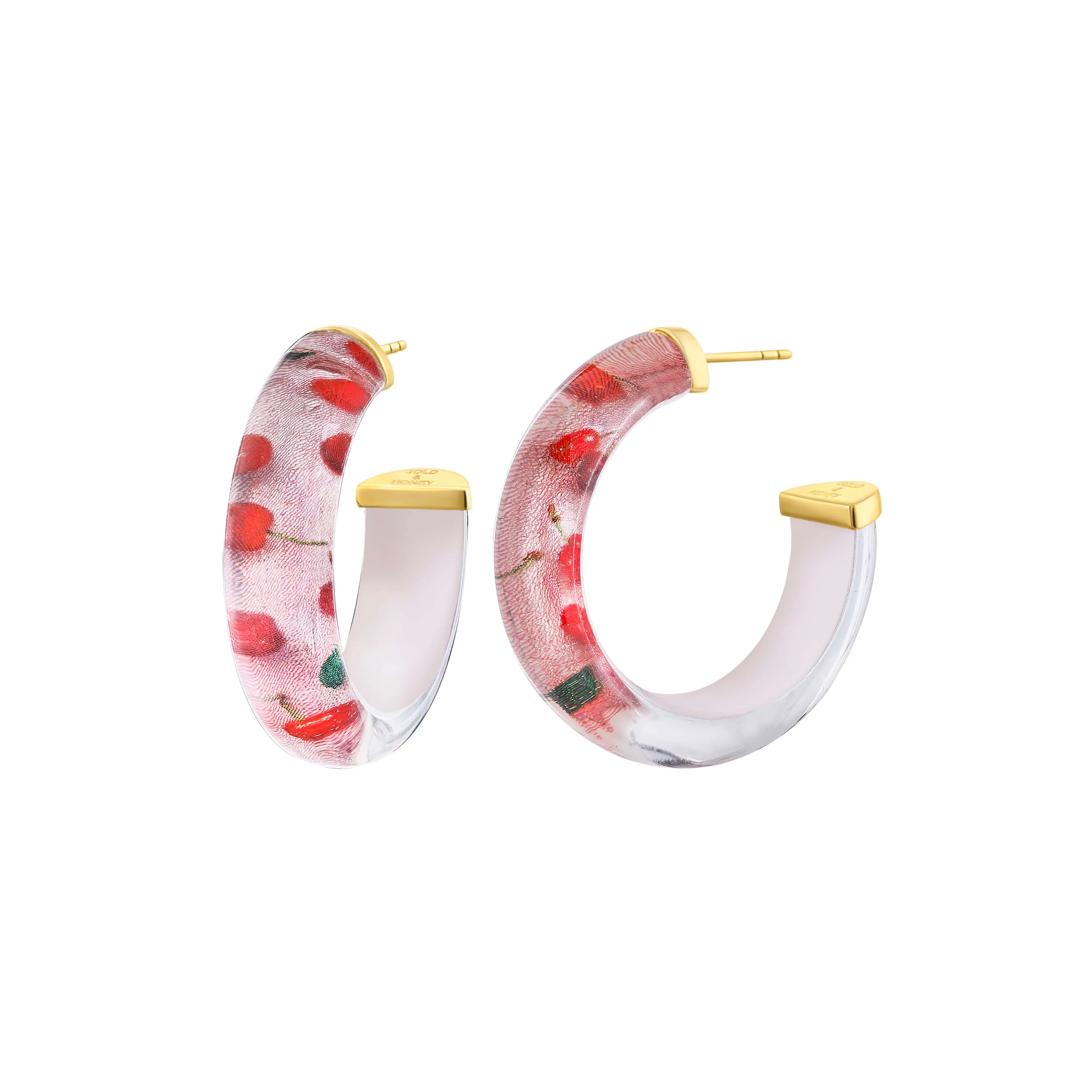 Cherry on Top Illusion Hoop Earrings