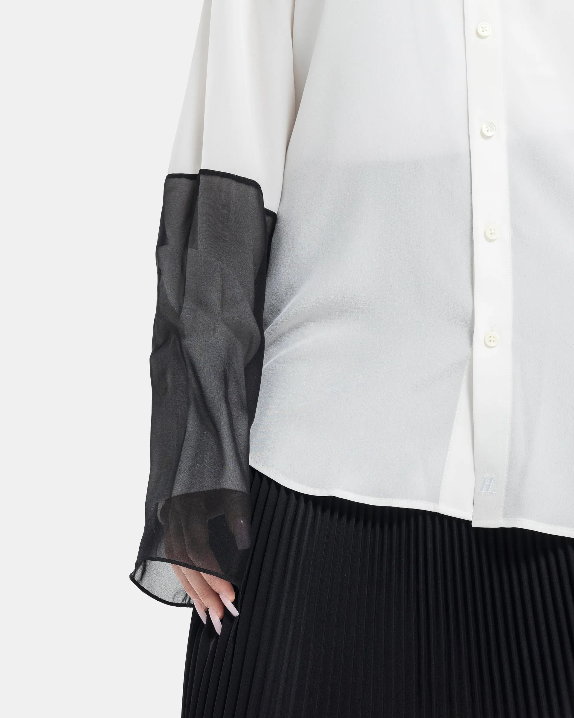 Combo Relaxed Shirt in White and Black