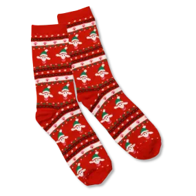 COWS Christmas Youth Socks - Red