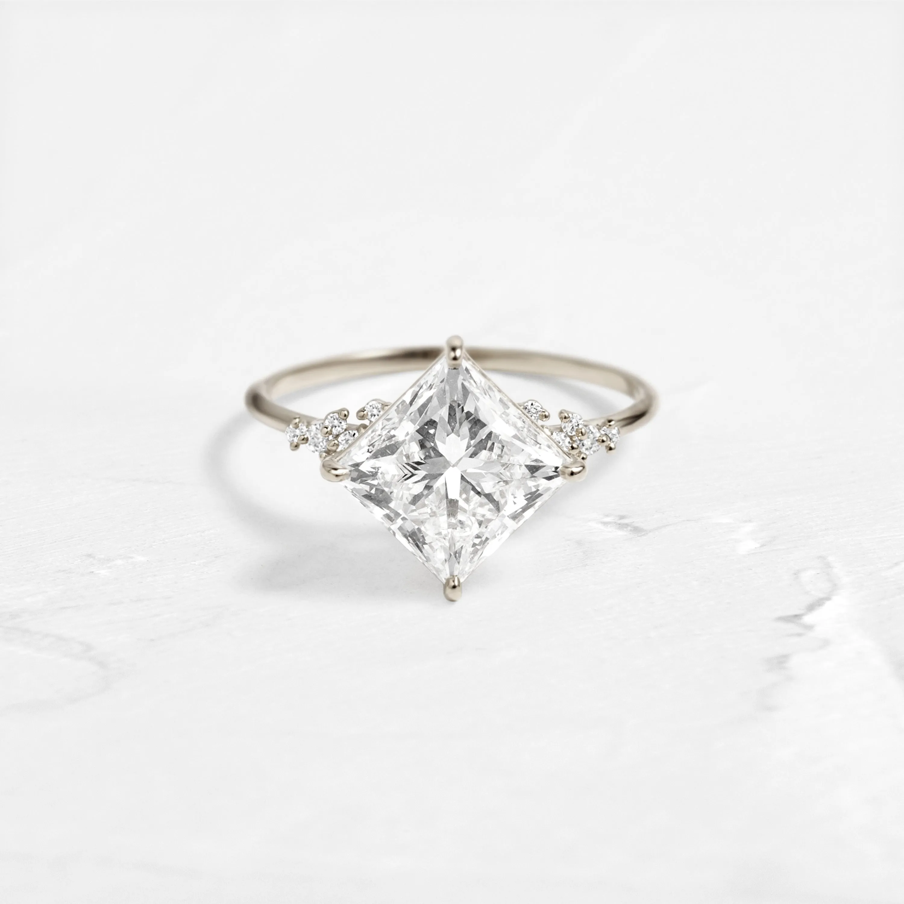 Damask Ring, Princess Cut