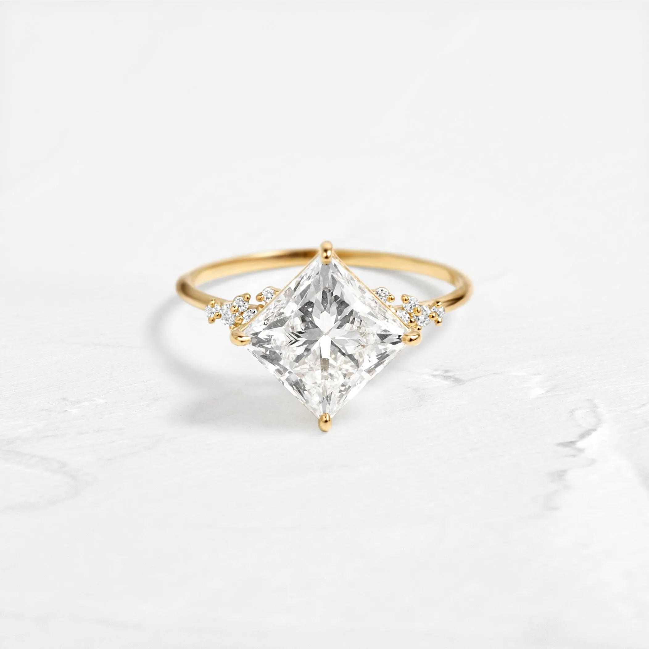 Damask Ring, Princess Cut