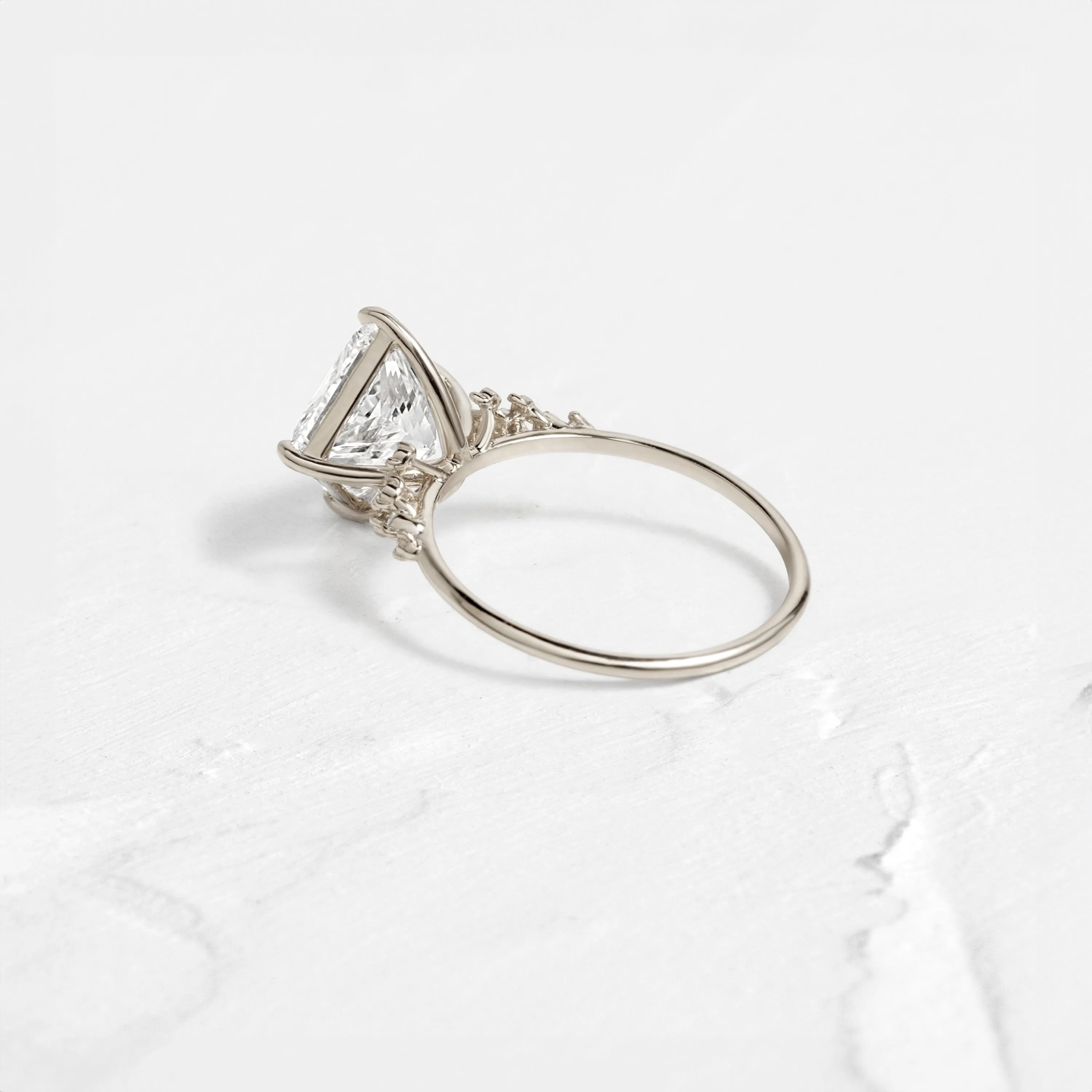 Damask Ring, Princess Cut