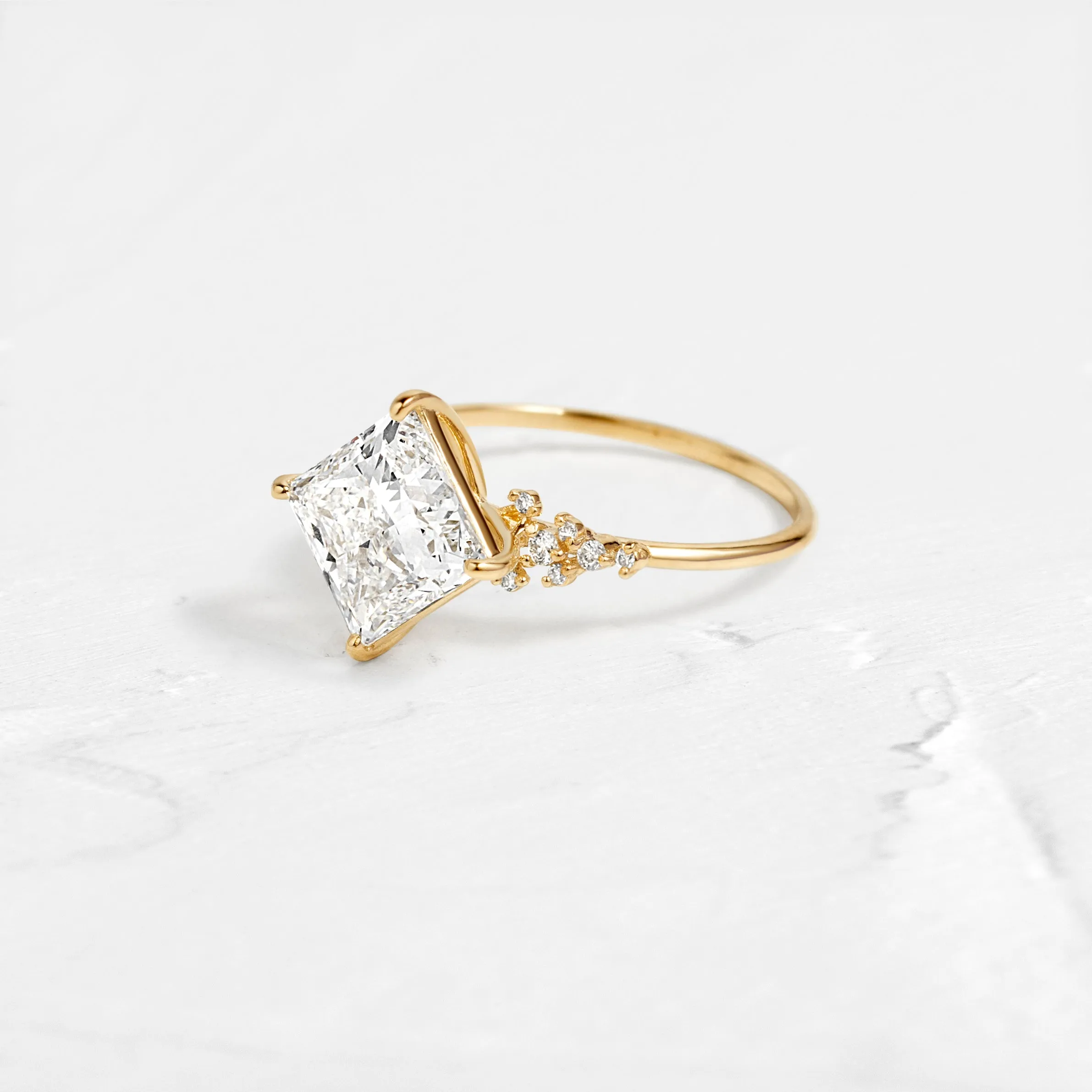 Damask Ring, Princess Cut