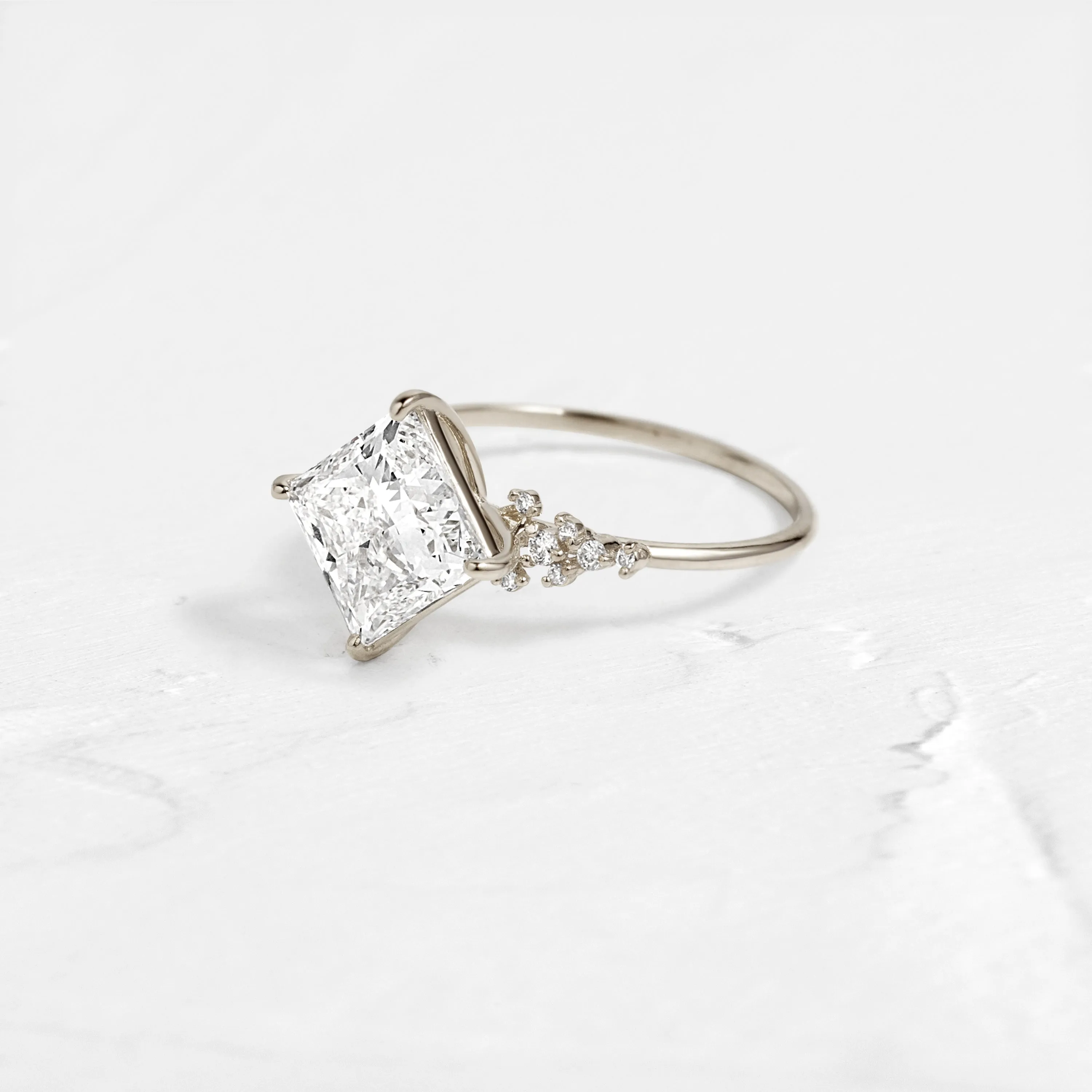 Damask Ring, Princess Cut