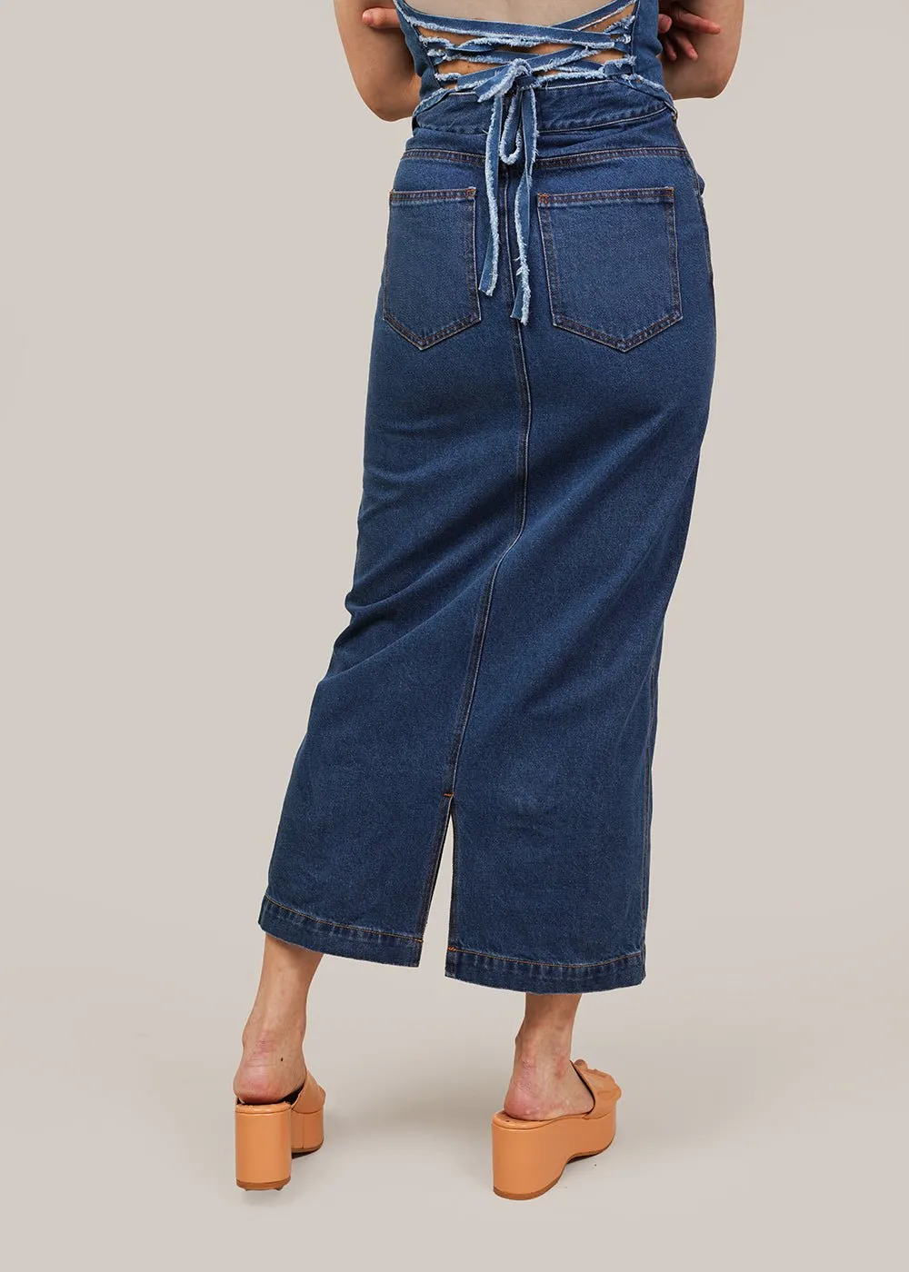 Denim Long Skirt