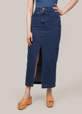 Denim Long Skirt