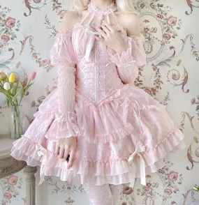 [Full Payment Reservation]Soft Gothic Cross Barbie Doll Halter Lolita Dress SP17397