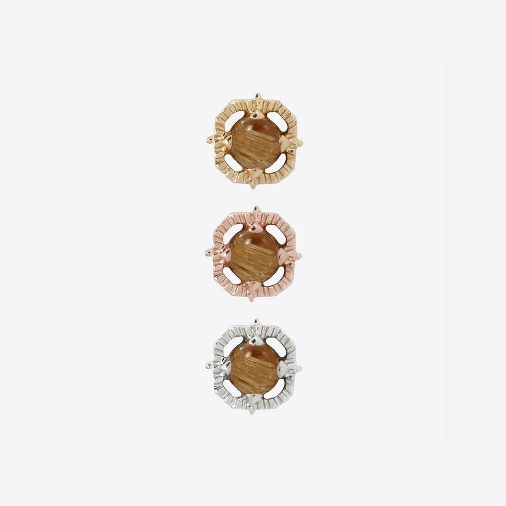 Gem Kappa 04 - 14K YELLOW - Rutilated Quartz