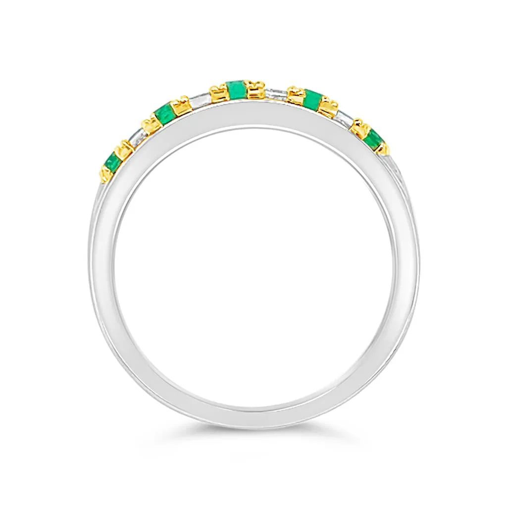 Irisa by Martin Binder Round Emerald & Diamond Ring