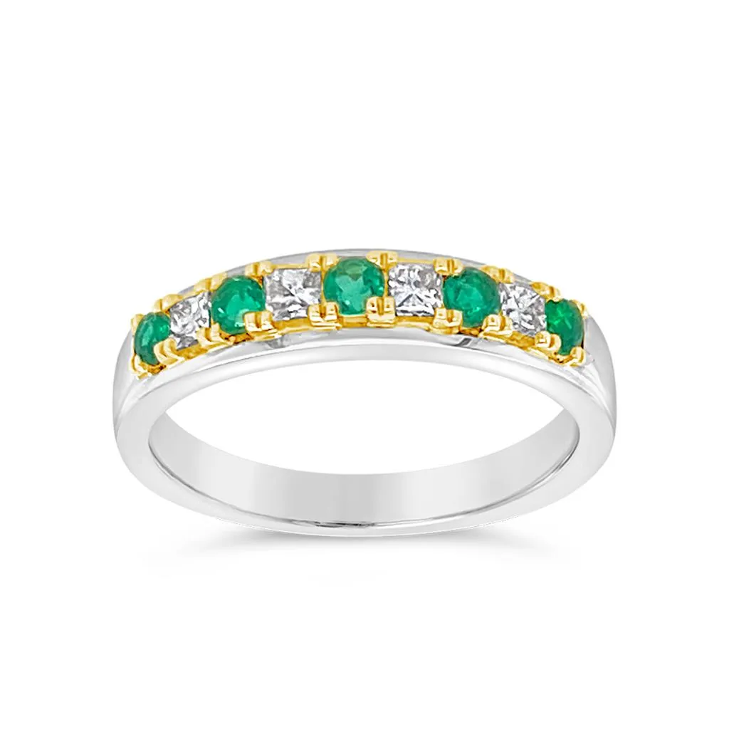 Irisa by Martin Binder Round Emerald & Diamond Ring