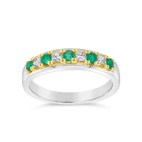 Irisa by Martin Binder Round Emerald & Diamond Ring