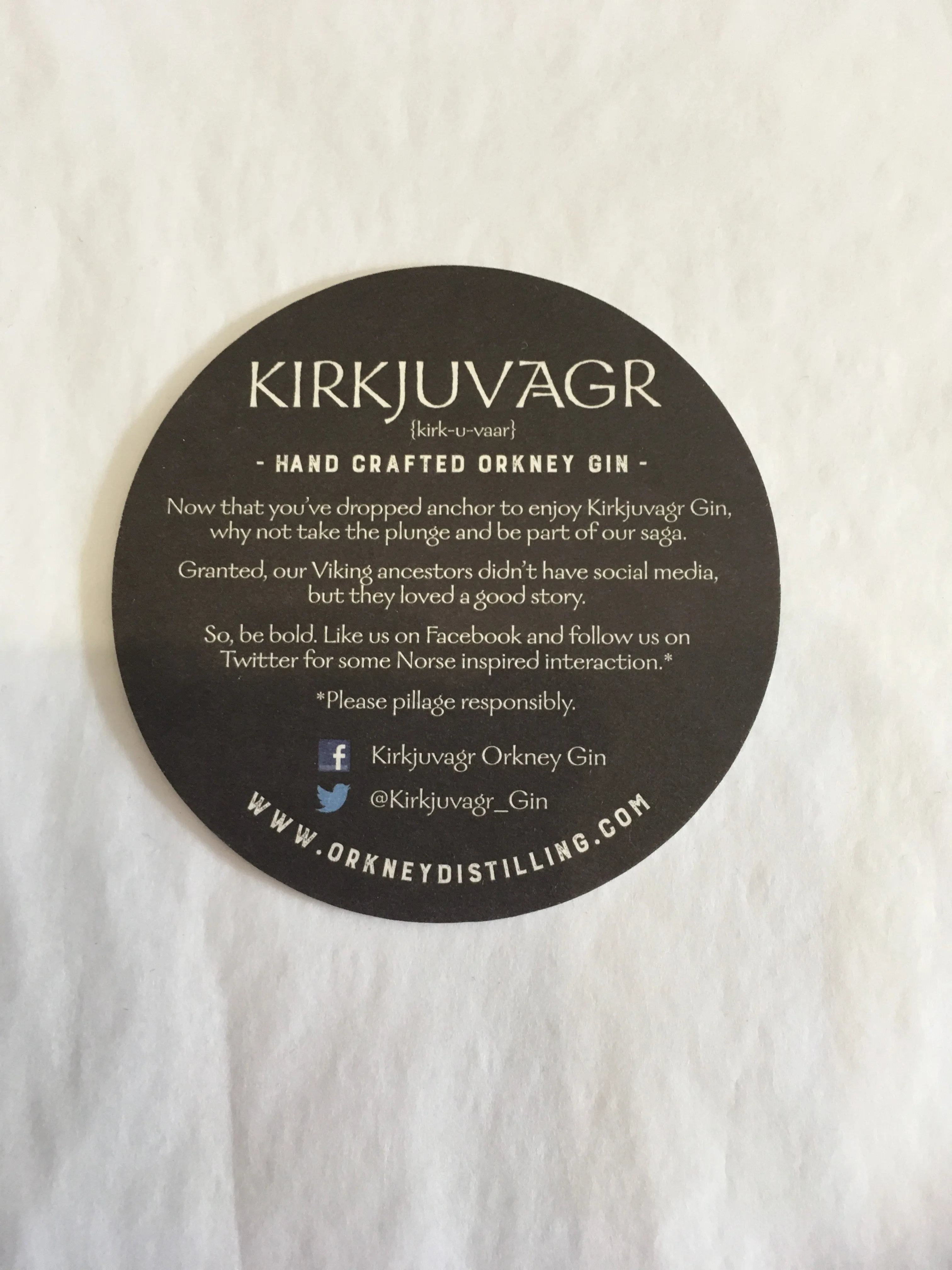 Kirkjuvagr Orkney Origin Gin 70cl