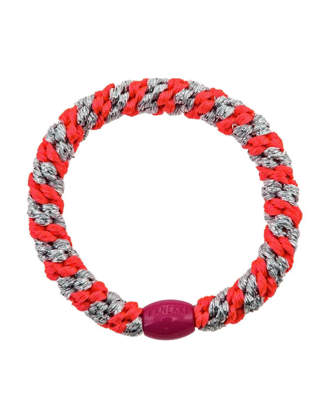 KKNEKKI Haarband "Pink-Neon-Silver-Glitter-Stripe"