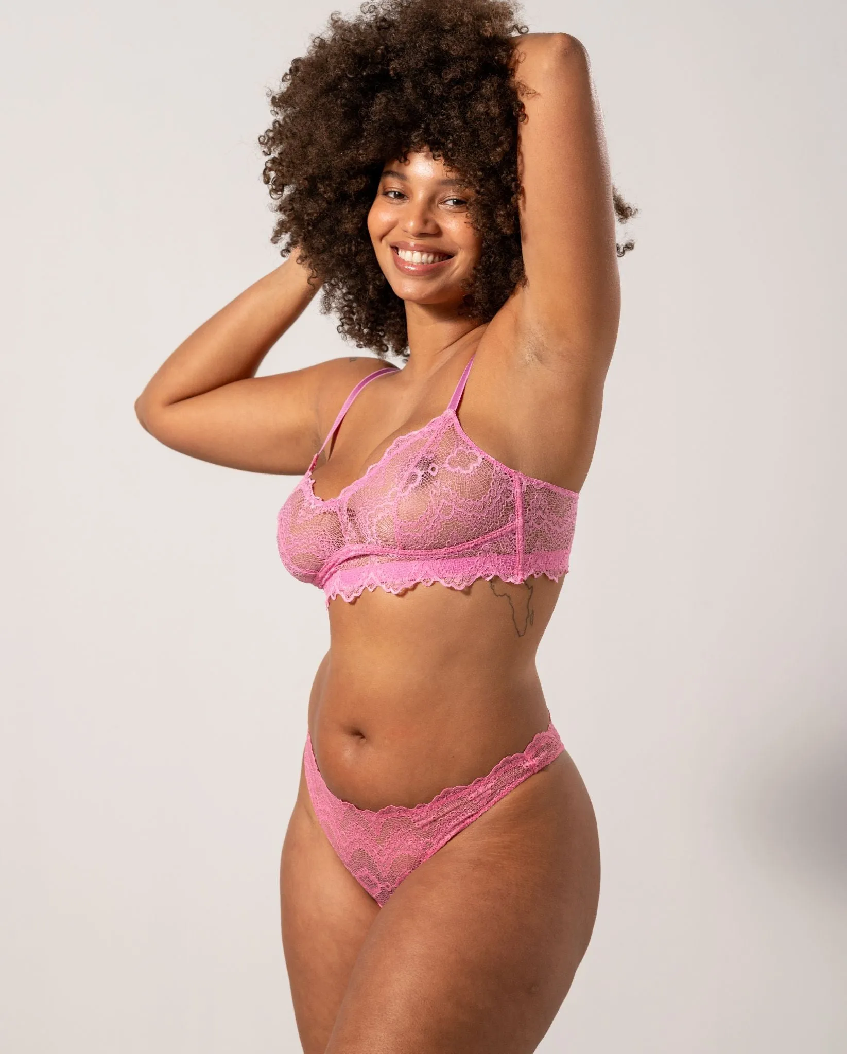 Lace Balconette Candy Pink