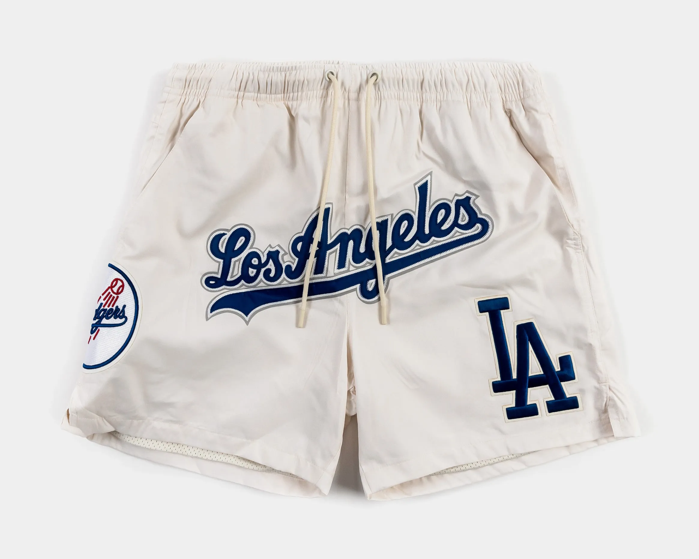 Los Angeles Dodgers Classic Woven Mens Shorts (Beige/Blue)