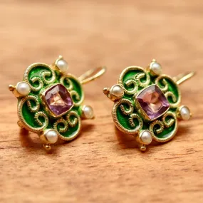 Mary Queen of Scots Earrings - Green