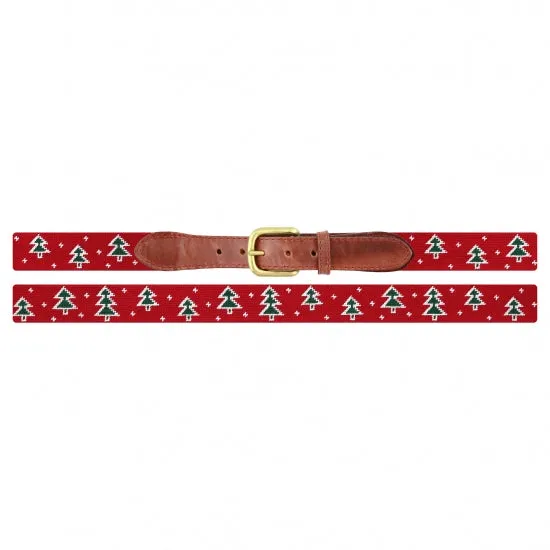 Needlepoint Belt Red Oh Christmas Tree