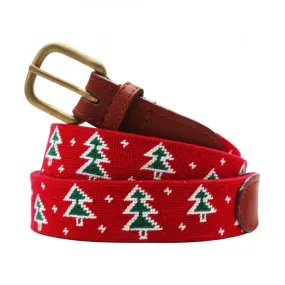 Needlepoint Belt Red Oh Christmas Tree