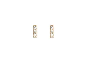 Petite Pave Diamond Bar Studs