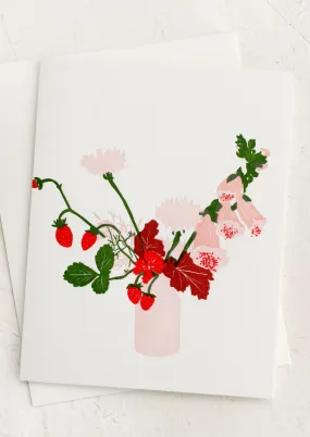 Pink Arrangement Blank Card