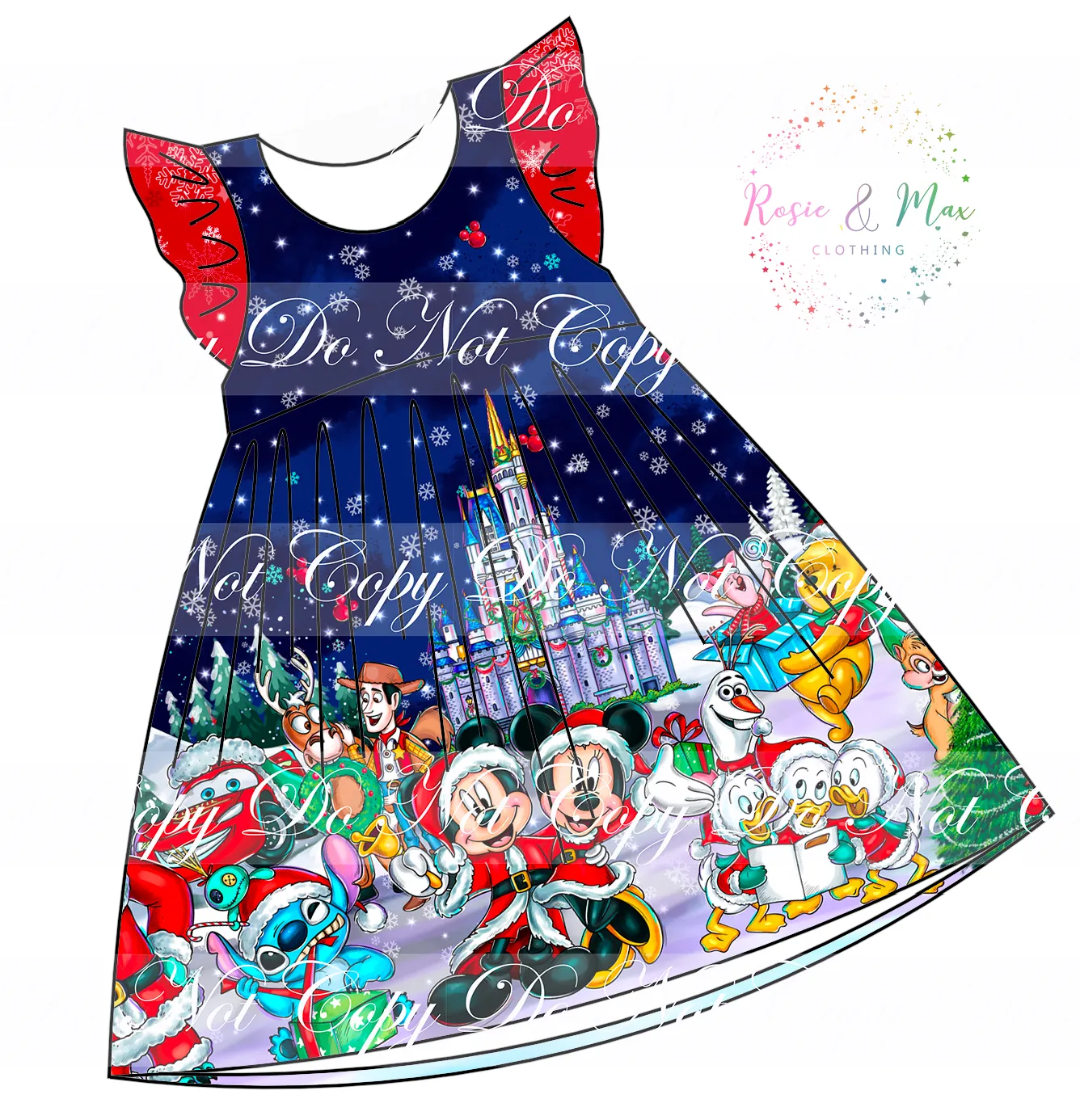 PREORDER - Christmas Globes -  Border Dress