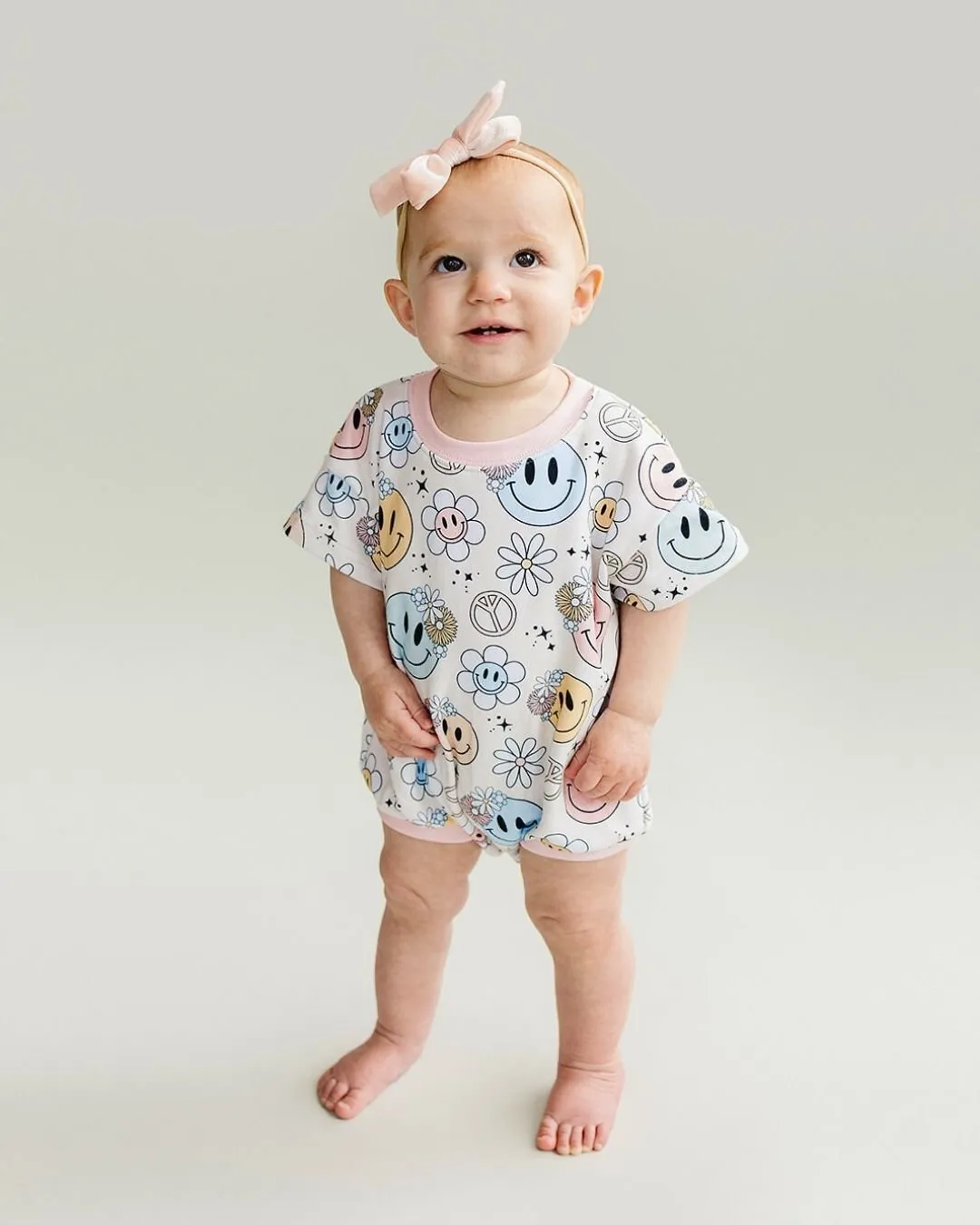 Short Sleeve Bubble Romper | Groovy Girl