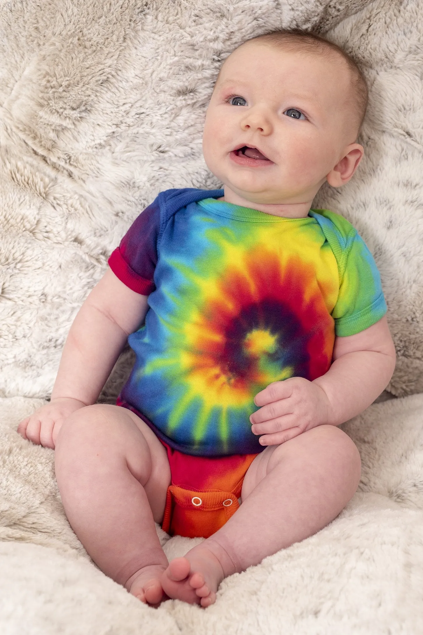 Short Sleeve Tie Dye Baby One Piece