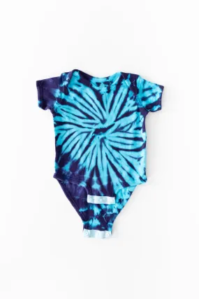 Short Sleeve Tie Dye Baby One Piece