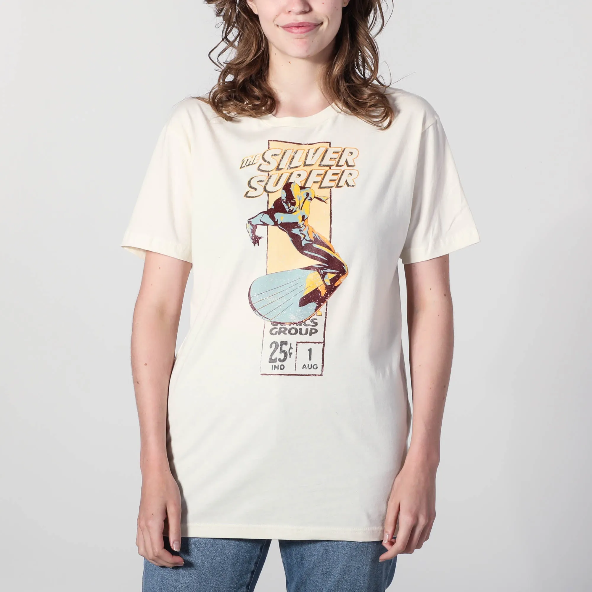 Silver Surfer Posing Natural Tee