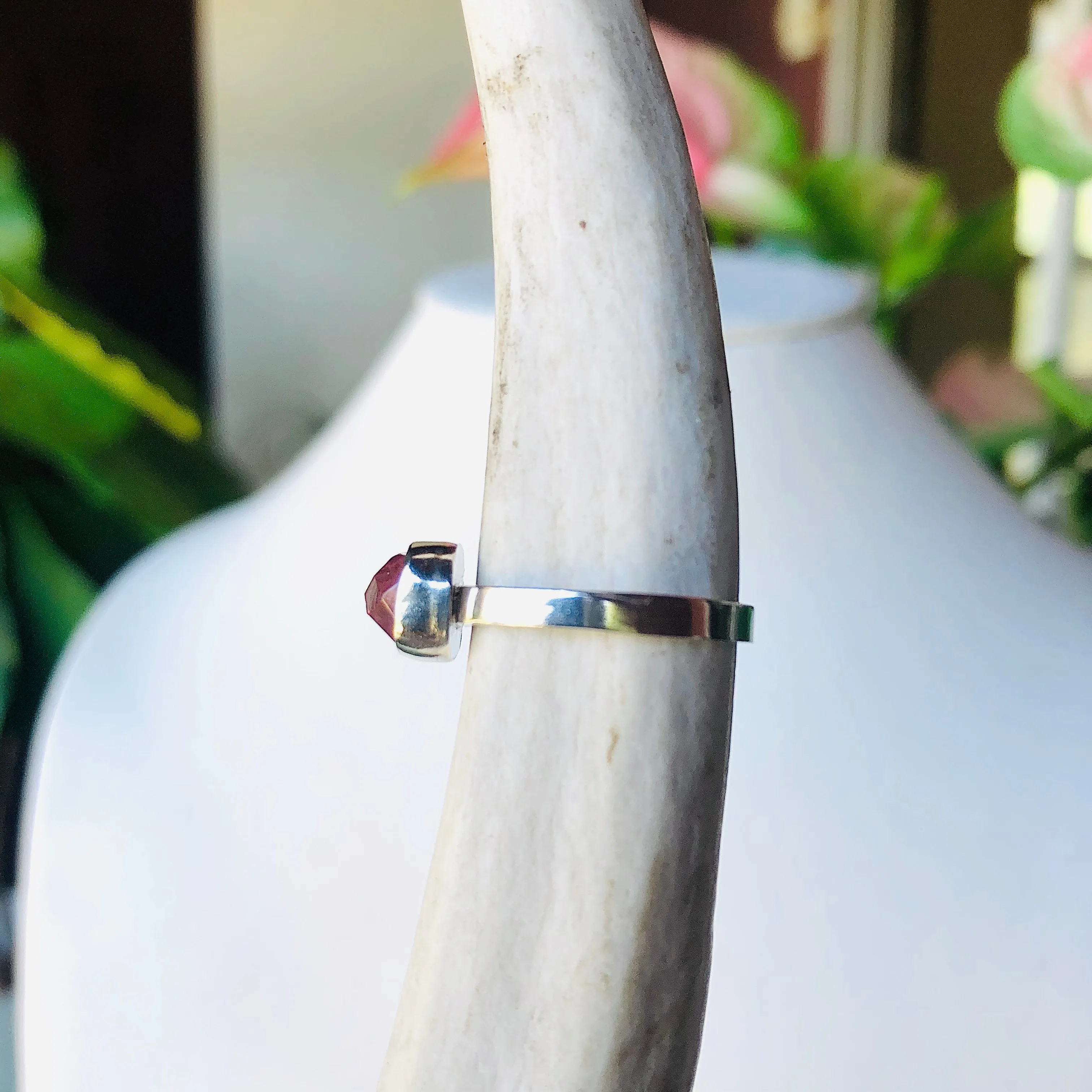 Stacking pink tourmaline ring