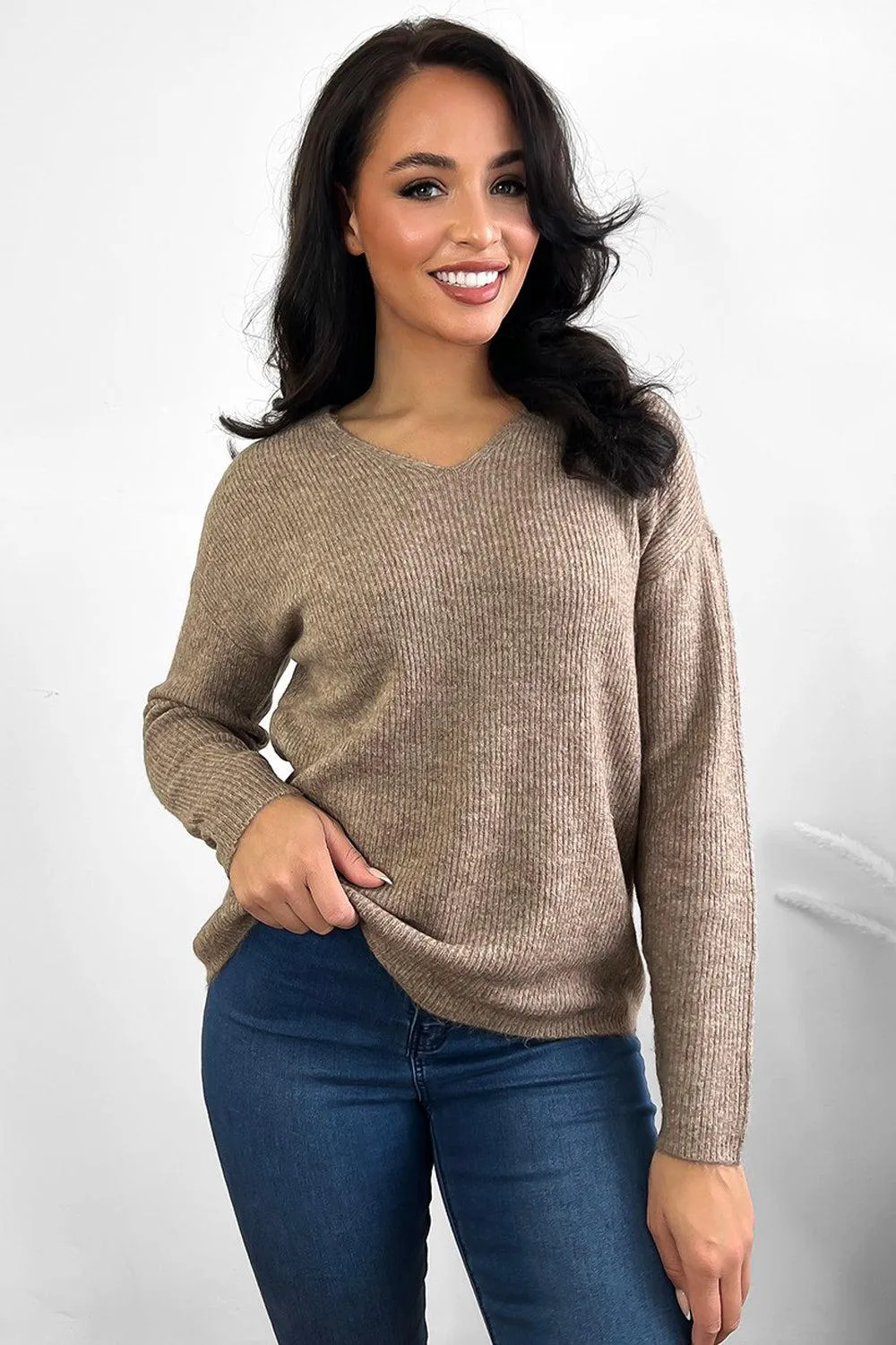 Super Soft Knit V-Neck Jumper