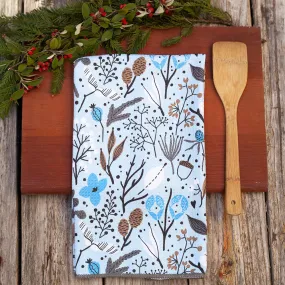 Winter Nature Blu Tea Towel